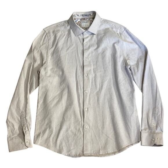 Denim & Flower Ricky Singh Men Size XL Button Down Shirt Biege Classic Preppy - Picture 1 of 6